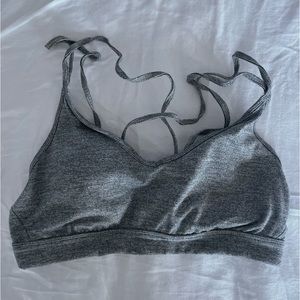 Grey Strap Sports bra